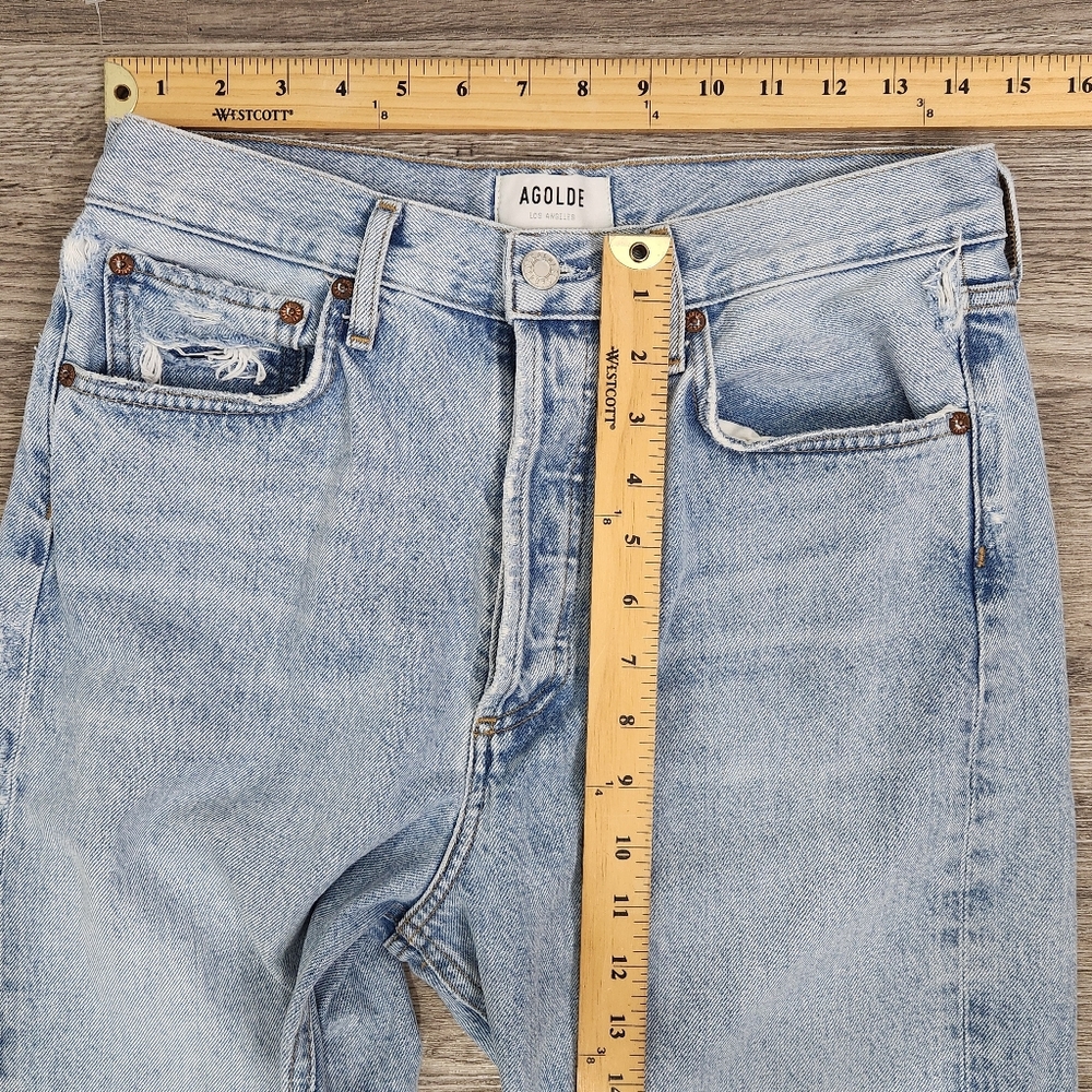 AGolde 90s Loose Fit Jeans Organic Cotton Size 26 Light Wash - Picture 11 of 13